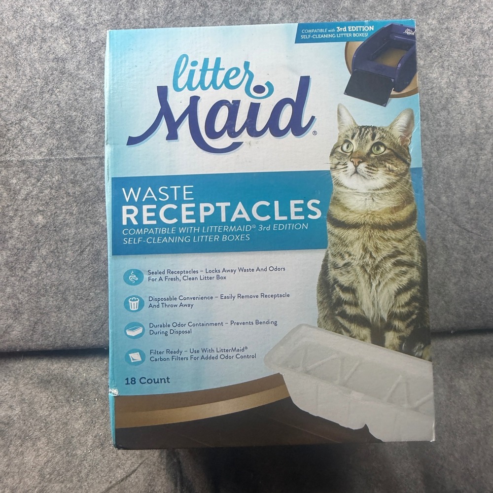 LitterMaid Waste Receptacles 18 Count for 3rd Edition Self-Cleaning Litter Boxes